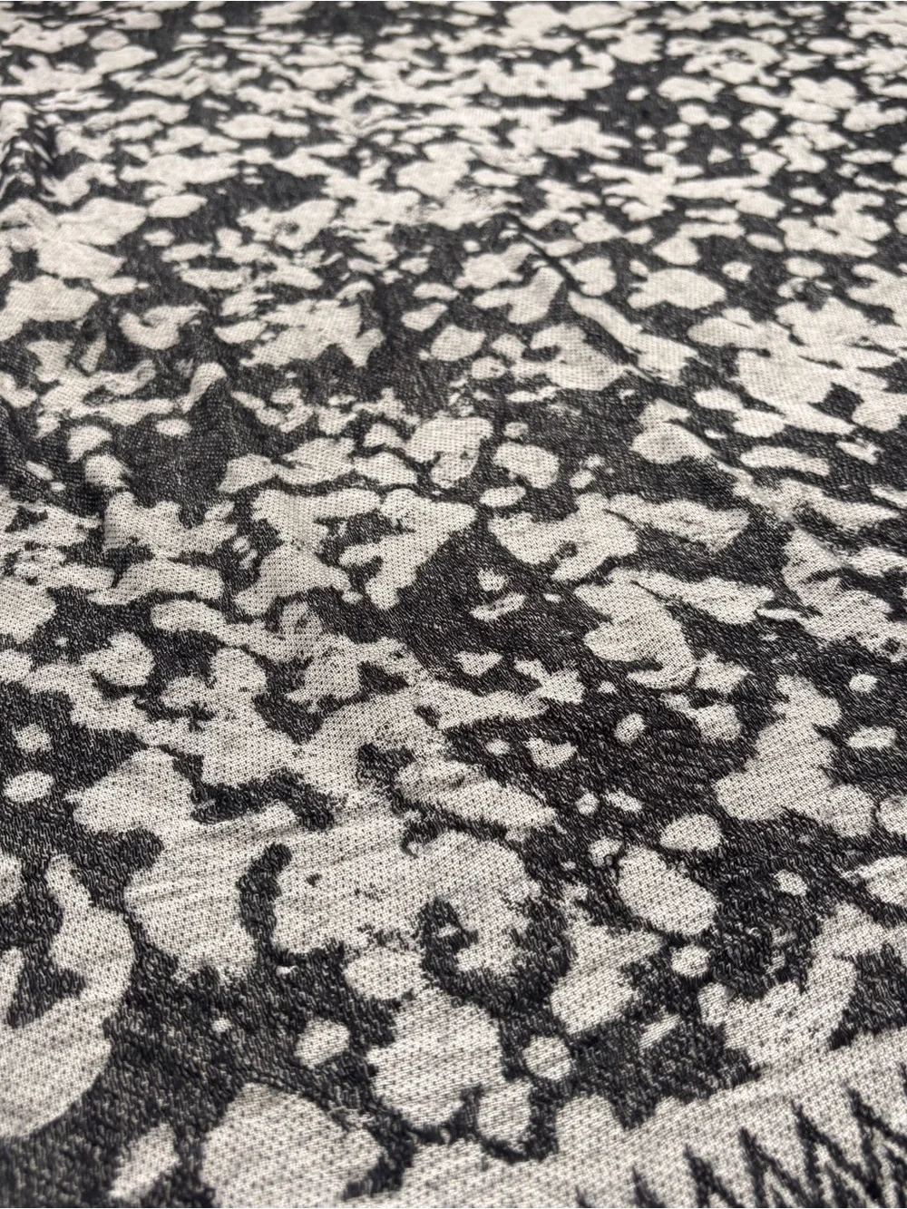 Boho Black & White Abstract Geometric Square Blanket Scarf